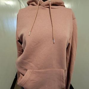 Rose color hooded sweat top